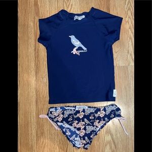 👙Gingerlilly Australia 🇦🇺 Little Girl's 2pc Swimsuit  Set, Sz. 6 👙